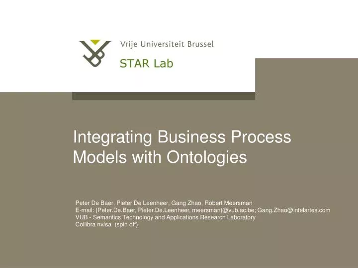 integrating business process models with ontologies