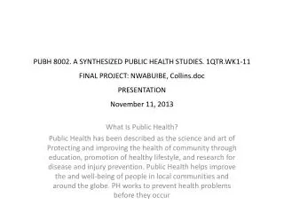 What Is Public Health?