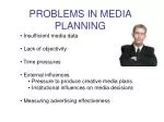 PROBLEMS IN MEDIA PLANNING - slide 1