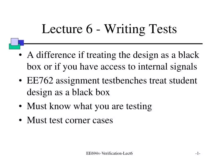 lecture 6 writing tests