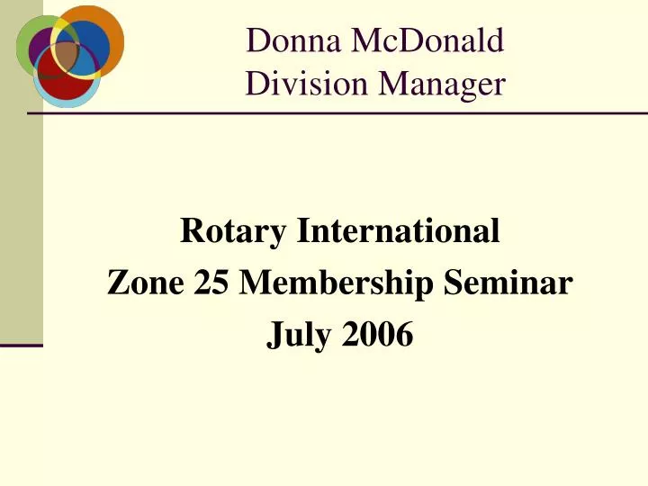 donna mcdonald division manager