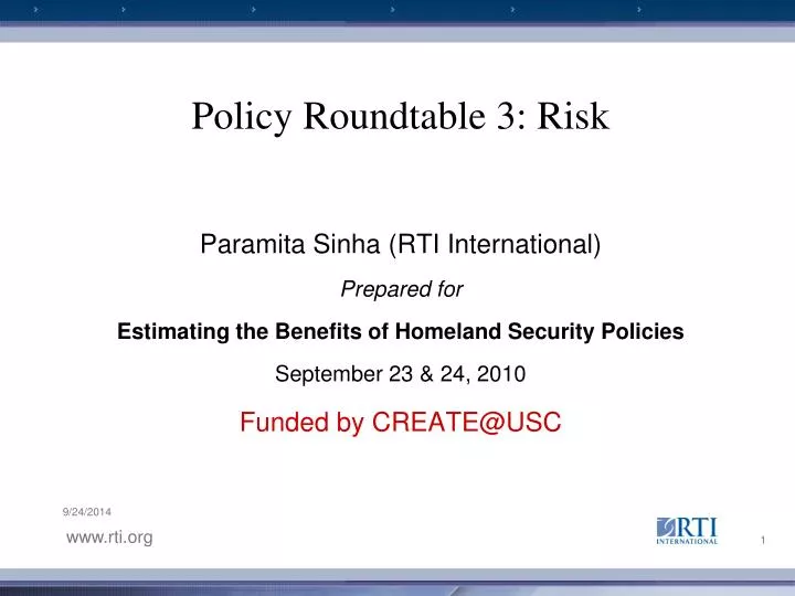 policy roundtable 3 risk