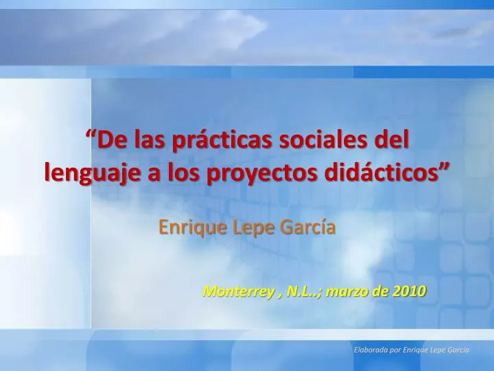 de las pr cticas sociales del lenguaje a los proyectos did cticos