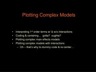 Plotting Complex Models