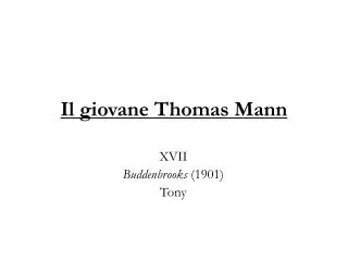 il giovane thomas mann