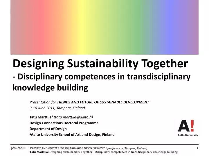 designing sustainability together disciplinary competences in transdisciplinary knowledge building