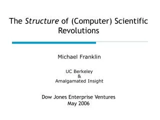 The Structure of (Computer) Scientific Revolutions