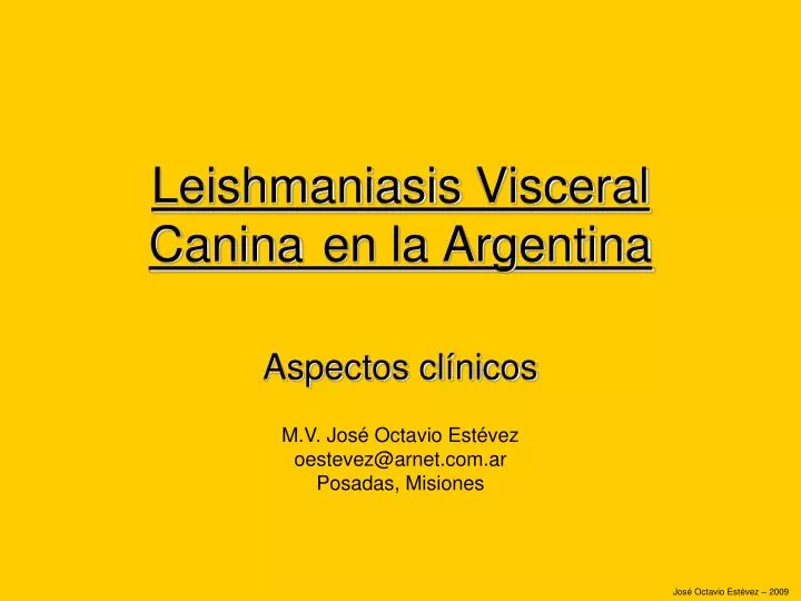 leishmaniasis visceral canina en la argentina