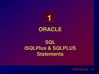 ORACLE SQL iSQLPlus &amp; SQLPLUS Statements
