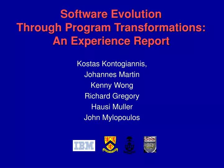 software evolution through program transformations an experience report