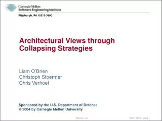 Architectural Views through Collapsing Strategies