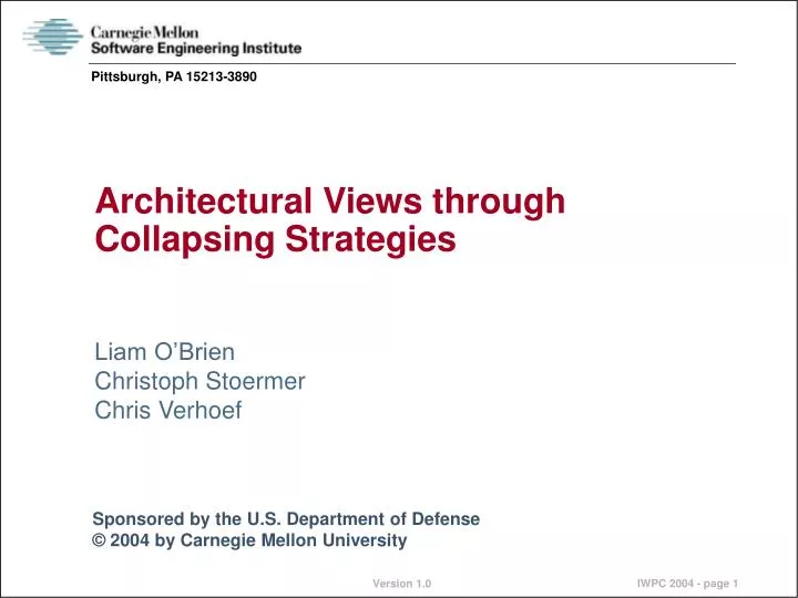 architectural views through collapsing strategies