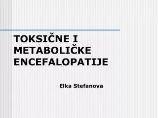 toksi ne i metaboli ke encefalopatije
