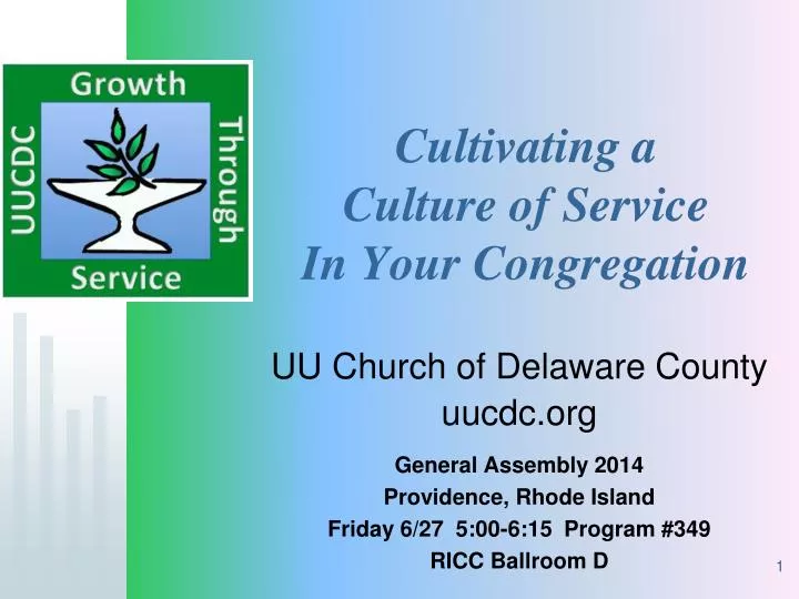 cultivating a culture of service in your congregation