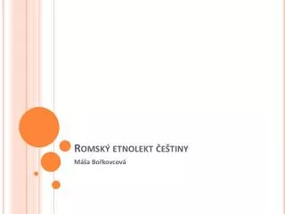 romsk etnolekt e tiny