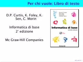 per chi vuole libro di testo