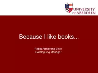 because i like books