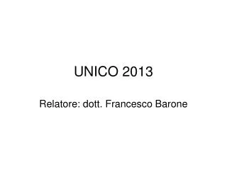 unico 2013