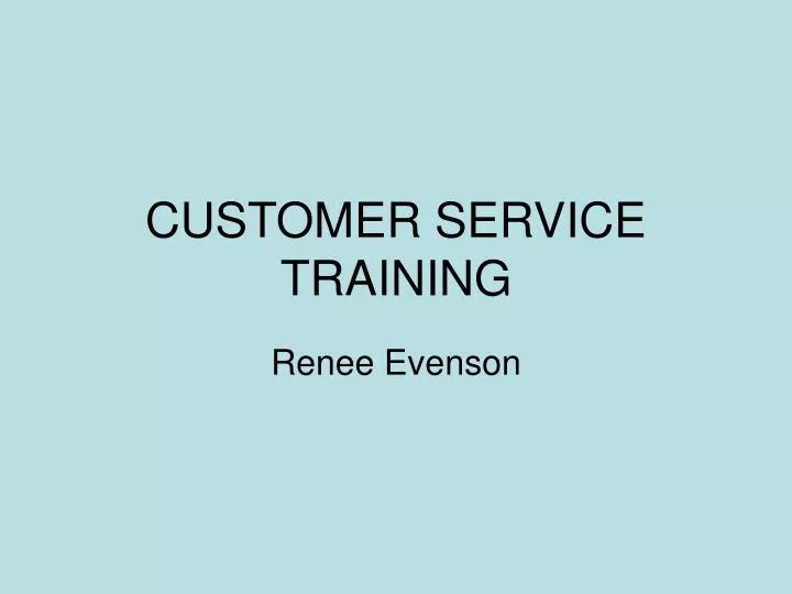 customer service training