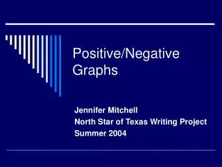 Positive/Negative Graphs