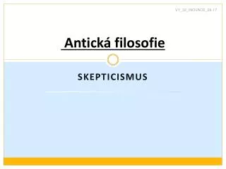 antick filosofie