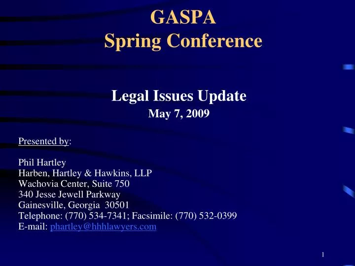 gaspa spring conference