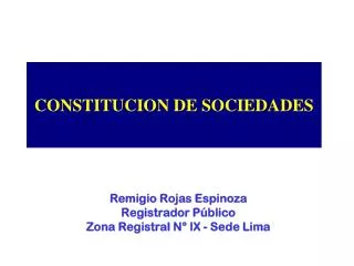 constitucion de sociedades