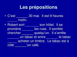 les pr positions