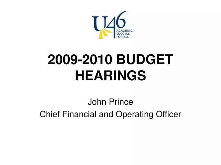 2009 2010 budget hearings