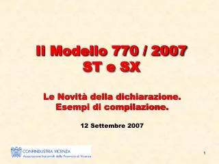 il modello 770 2007 st e sx