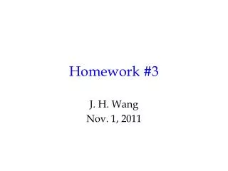 Homework #3