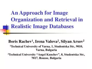 An Approach for Image Organization and Retrieval in Realistic Image Databases