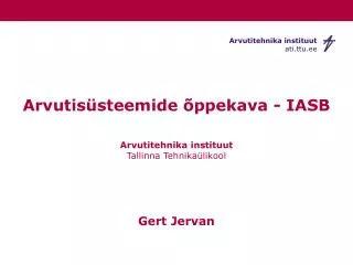 arvutis steemide ppekava iasb