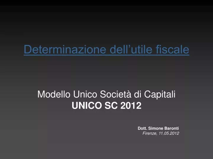 determinazione dell utile fiscale