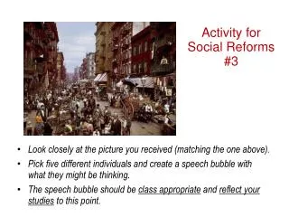 Activity for Social Reforms #3