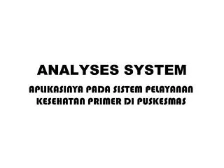analyses system