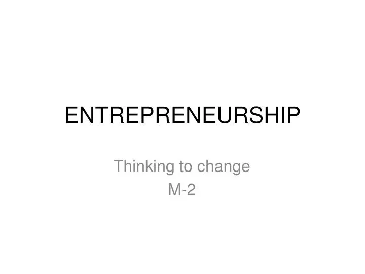 entrepreneurship