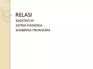 relasi