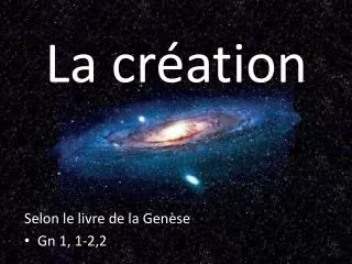 la cr ation