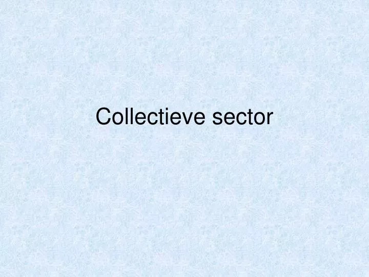 collectieve sector