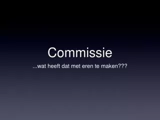 commissie