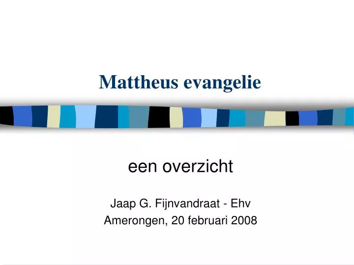mattheus evangelie