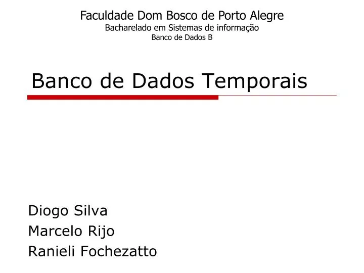 banco de dados temporais