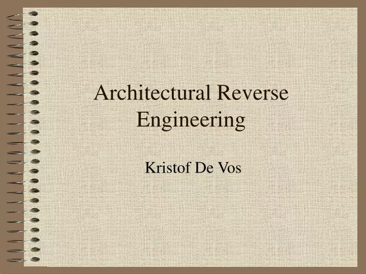 architectural reverse engineering