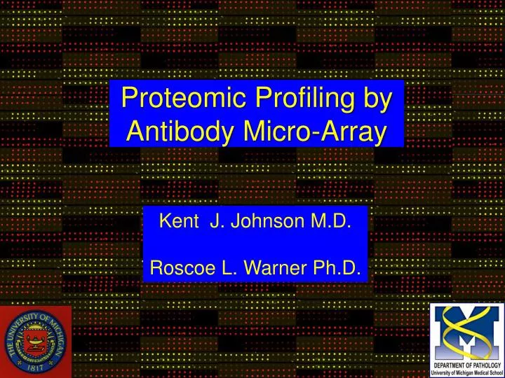 proteomic profiling by antibody micro array