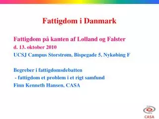 fattigdom i danmark