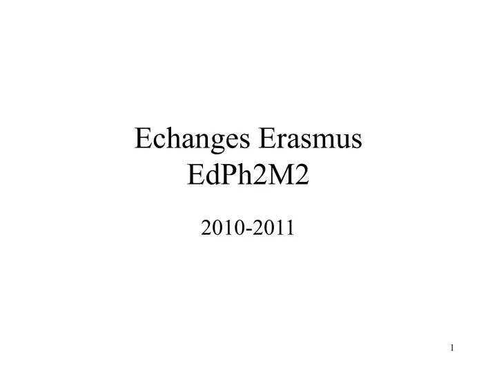 echanges erasmus edph2m2