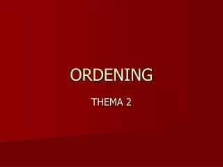 ordening