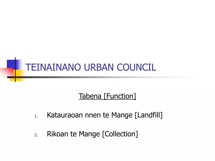 teinainano urban council
