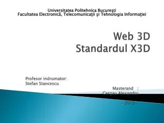 web 3d standardul x3d